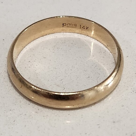 Men's 14k PMS Gold Wedding Band - Picture 1 of 2